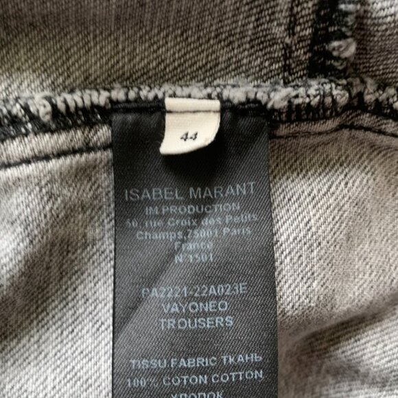 Marant Etoile black stone-washed denim jeans, size 44 - Picture 3 of 4